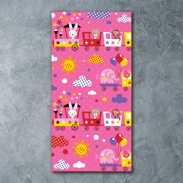 Acrylbild vertikal Happy Train