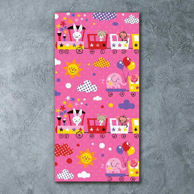 Acrylbild vertikal Happy Train