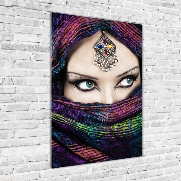 Acrylbild vertikal Indische Frau