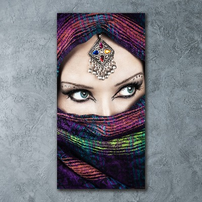 Acrylbild vertikal Indische Frau