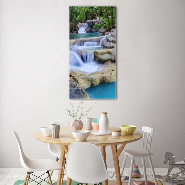Acrylbild vertikal Wasserfall Thailand