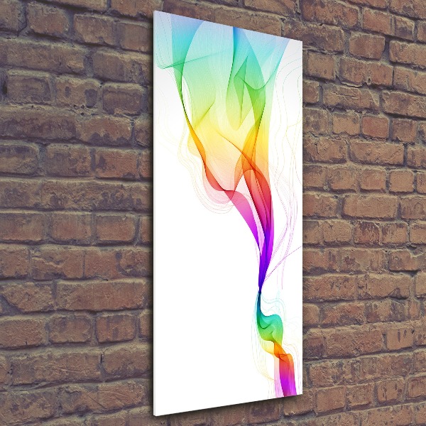 Modernes Acrylbild vertikal Farbenfrohe Abstraktion