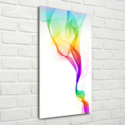 Modernes Acrylbild vertikal Farbenfrohe Abstraktion