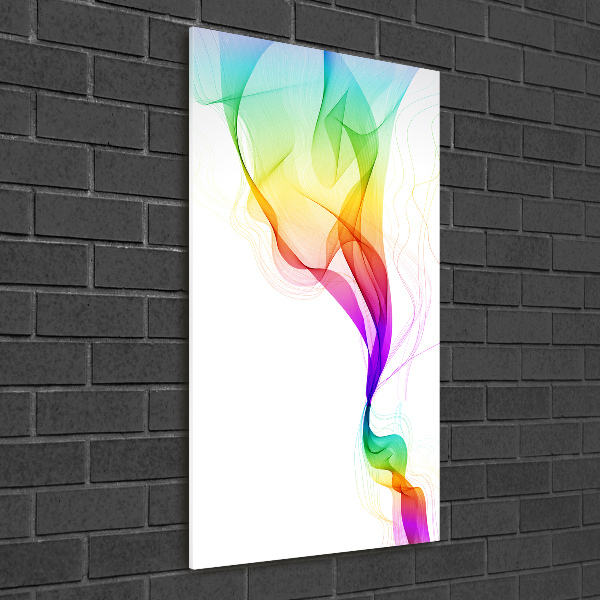 Modernes Acrylbild vertikal Farbenfrohe Abstraktion