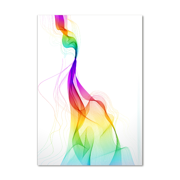 Modernes Acrylbild vertikal Farbenfrohe Abstraktion