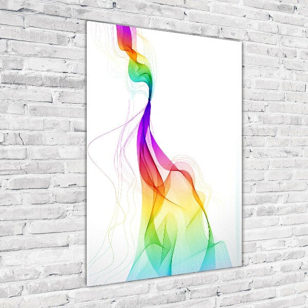 Modernes Acrylbild vertikal Farbenfrohe Abstraktion