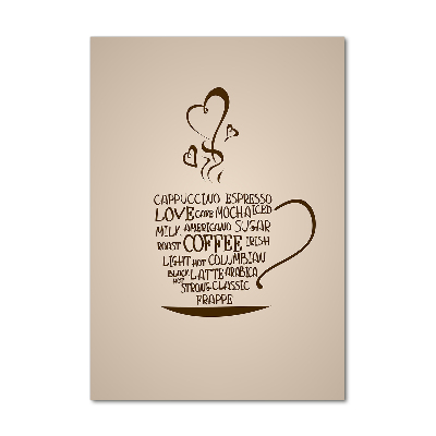 Plexiglasbilder vertikal Eine Tasse Kaffee