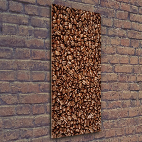 Modernes Acrylbild vertikal Kaffeebohnen