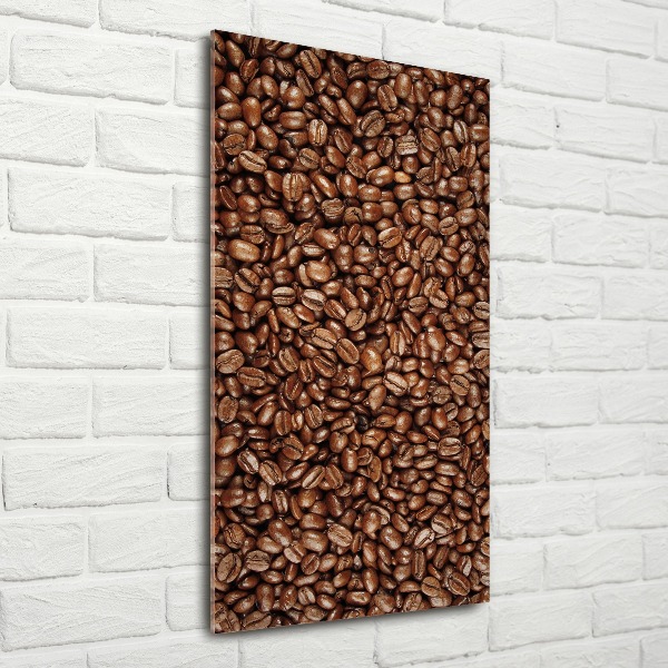 Modernes Acrylbild vertikal Kaffeebohnen