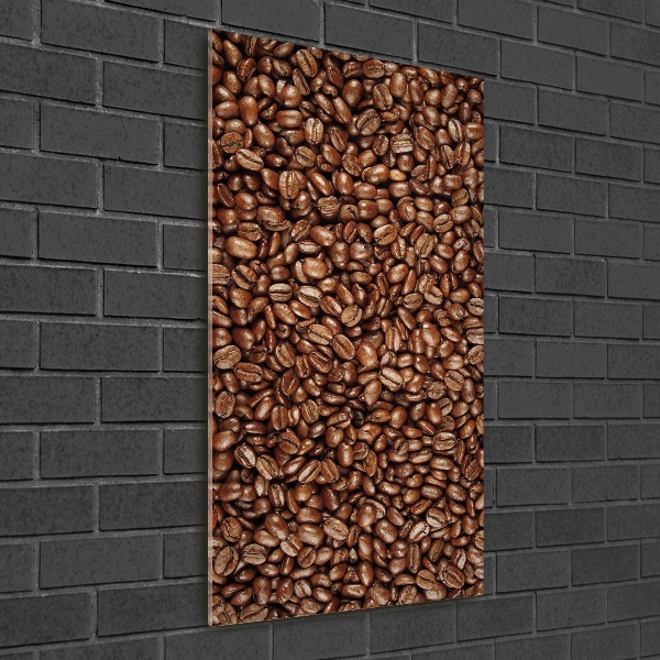 Modernes Acrylbild vertikal Kaffeebohnen
