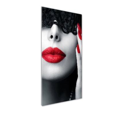 Acrylbild vertikal Spitzenmaske