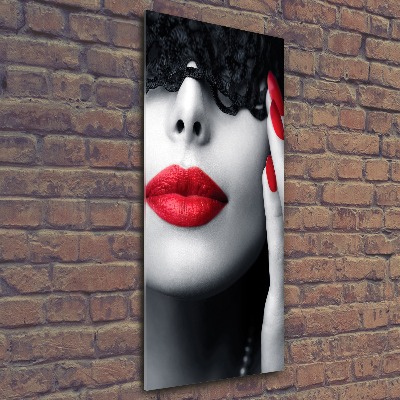 Acrylbild vertikal Spitzenmaske