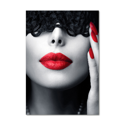 Acrylbild vertikal Spitzenmaske