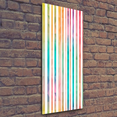 Bild auf Acrylglas vertikal Bunte Streifen