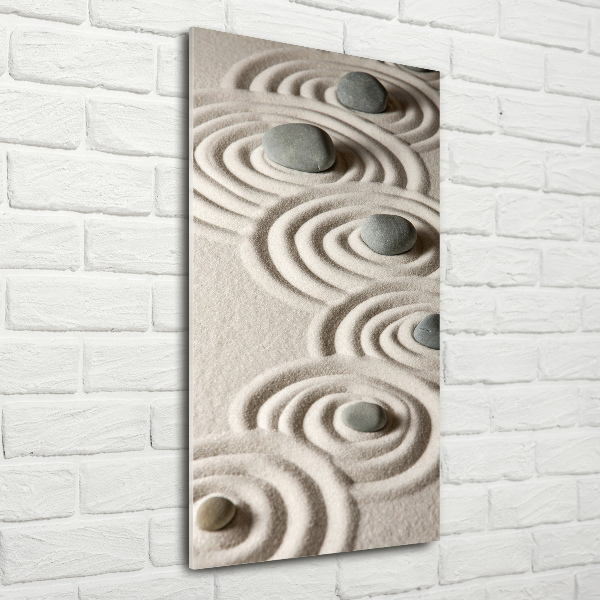 Plexiglasbilder vertikal Steine ​​im Sand