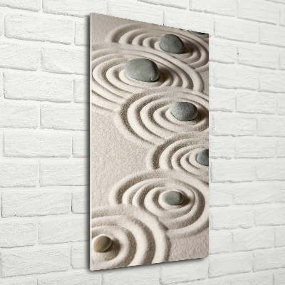 Plexiglasbilder vertikal Steine ​​im Sand