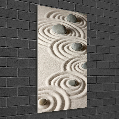 Plexiglasbilder vertikal Steine ​​im Sand