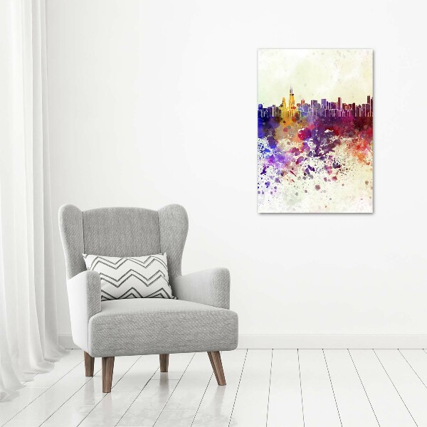 Acrylbild vertikal Das farbenfrohe Chicago