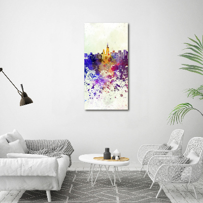 Acrylbild vertikal Das farbenfrohe Chicago
