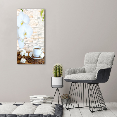 Acrylbild vertikal Eine Tasse Kaffee