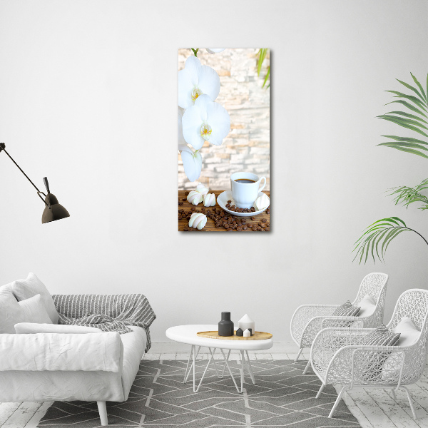 Acrylbild vertikal Eine Tasse Kaffee