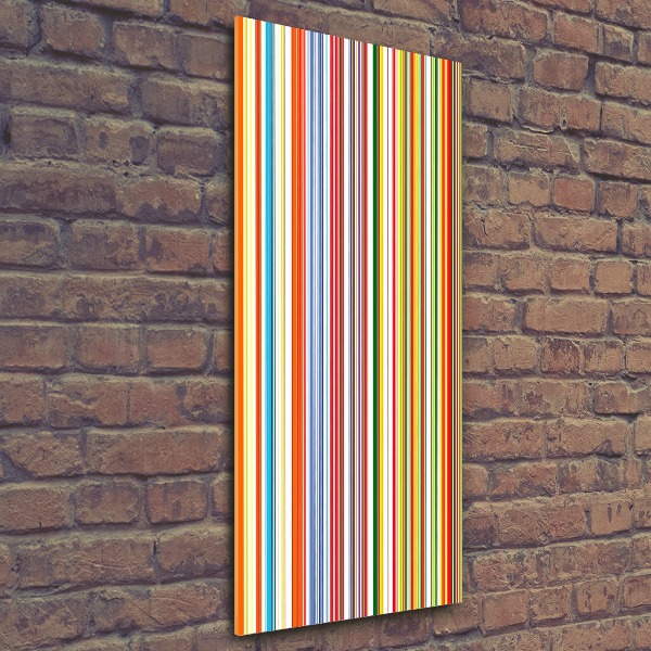 Modernes Acrylbild vertikal Bunte Streifen