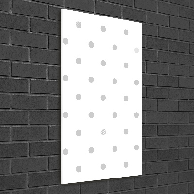 Acrylbild vertikal Punkte und Herzen