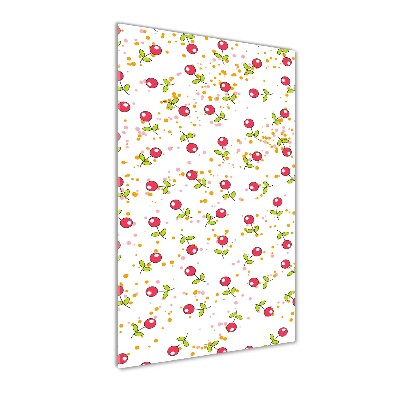 Modernes Acrylbild vertikal Kirschen
