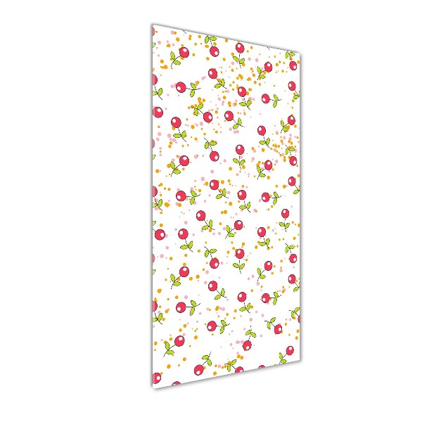 Modernes Acrylbild vertikal Kirschen
