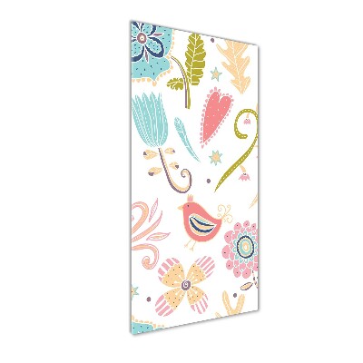 Bild auf Acrylglas vertikal Pflanzen und Vögel