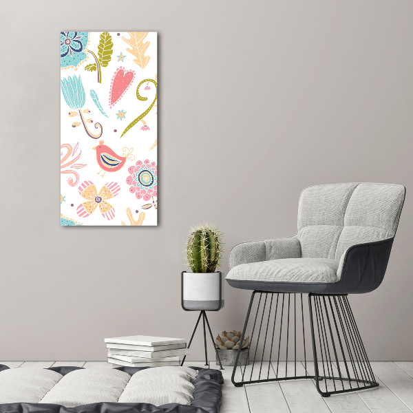 Bild auf Acrylglas vertikal Pflanzen und Vögel