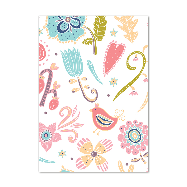 Bild auf Acrylglas vertikal Pflanzen und Vögel