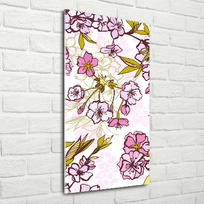Bild auf Acrylglas vertikal Kirschblüten