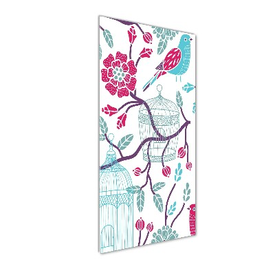 Acrylbild vertikal Vogelkäfige