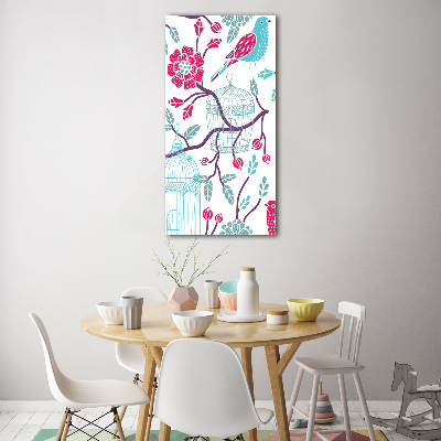 Acrylbild vertikal Vogelkäfige