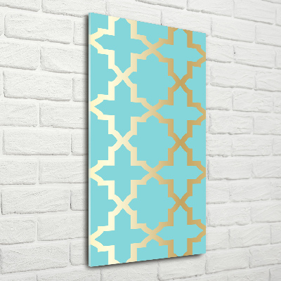 Modernes Acrylbild vertikal Arabisches Muster