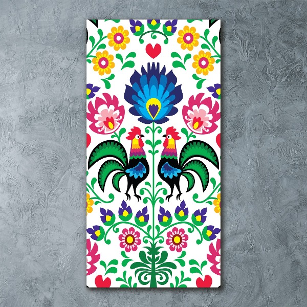 Modernes Acrylbild vertikal Ethnisches Muster