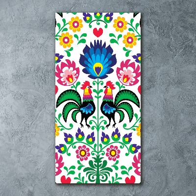 Modernes Acrylbild vertikal Ethnisches Muster