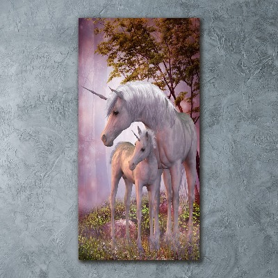 Plexiglasbilder vertikal Einhörner