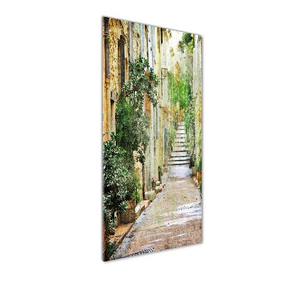 Acrylbild vertikal Italienische Straßen