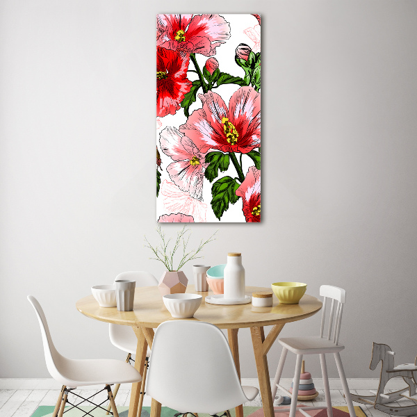 Bild auf Acrylglas vertikal Hibiskus