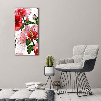 Bild auf Acrylglas vertikal Hibiskus