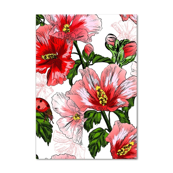 Bild auf Acrylglas vertikal Hibiskus