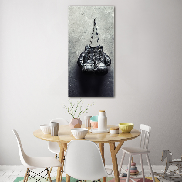 Modernes Acrylbild vertikal Boxhandschuhe