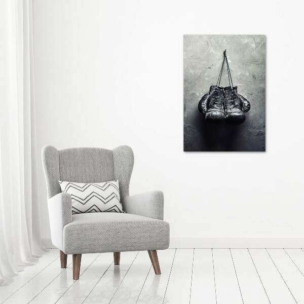Modernes Acrylbild vertikal Boxhandschuhe