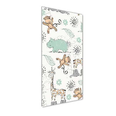 Modernes Acrylbild vertikal Tiere Afrikas