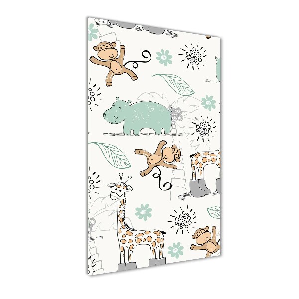 Modernes Acrylbild vertikal Tiere Afrikas