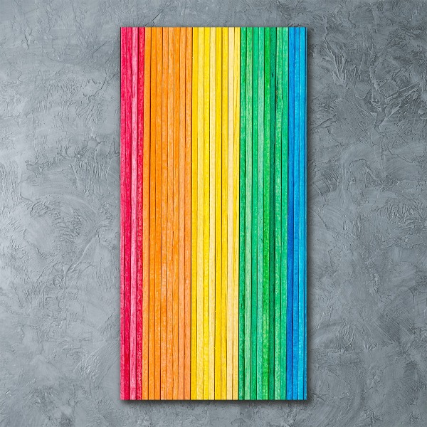 Modernes Acrylbild vertikal Bunte Streifen