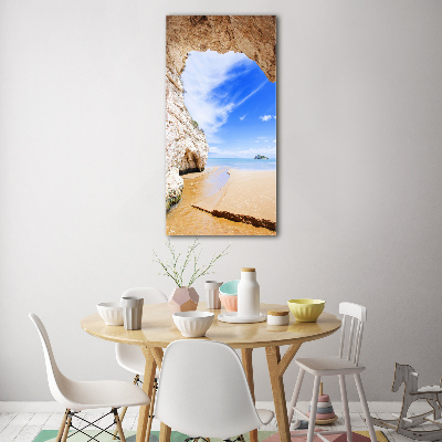 Plexiglasbilder vertikal Höhle am Meer
