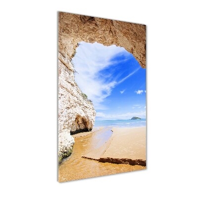 Plexiglasbilder vertikal Höhle am Meer
